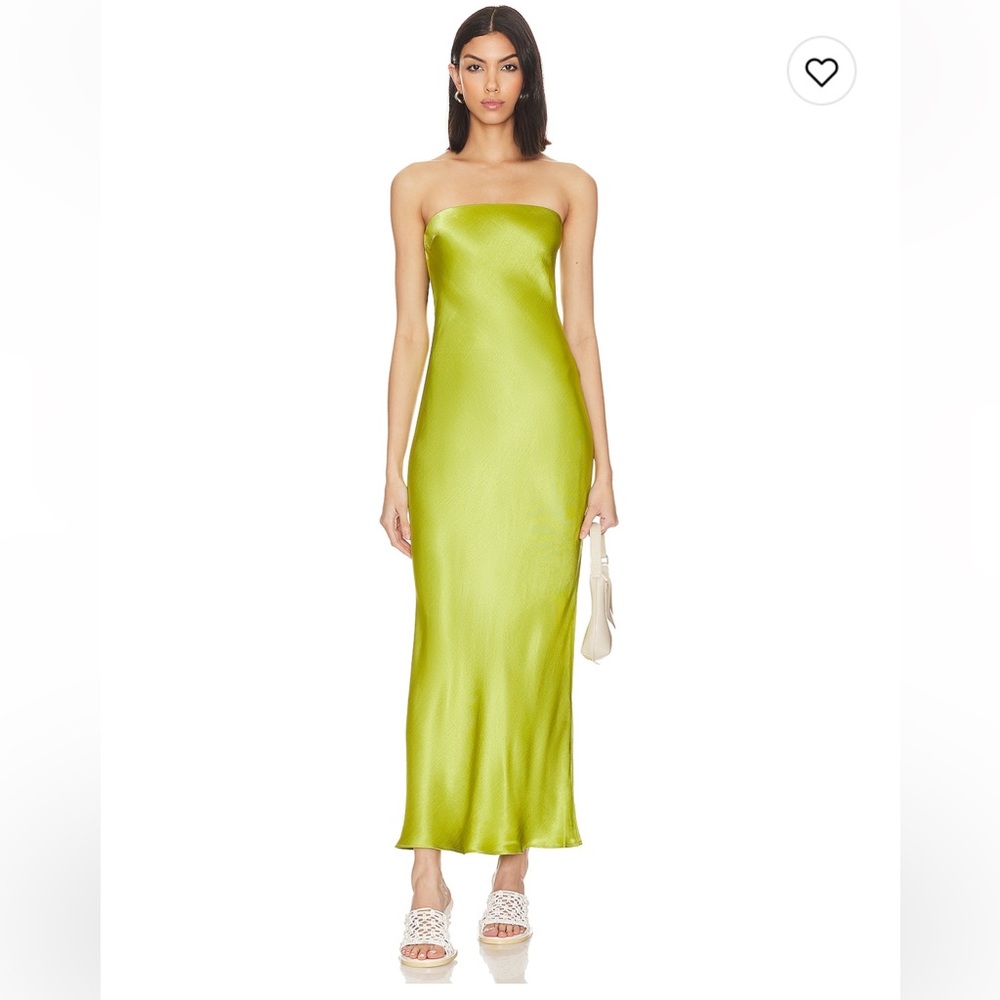 bec + bridge Lime Green Strapless Dress
